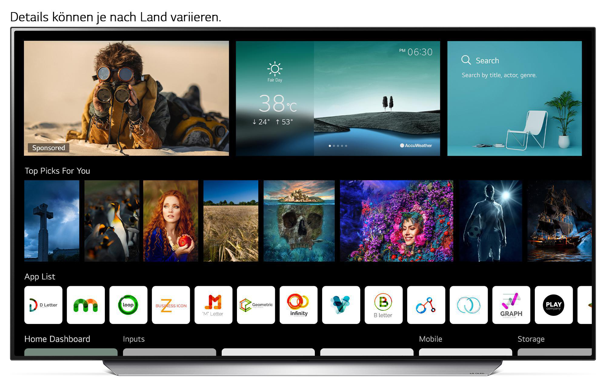 LG OLED65C16LA OLED TV (Flat, 65 Zoll / 164 cm, UHD 4K, SMART TV, webOS 6.0 mit LG ThinQ)