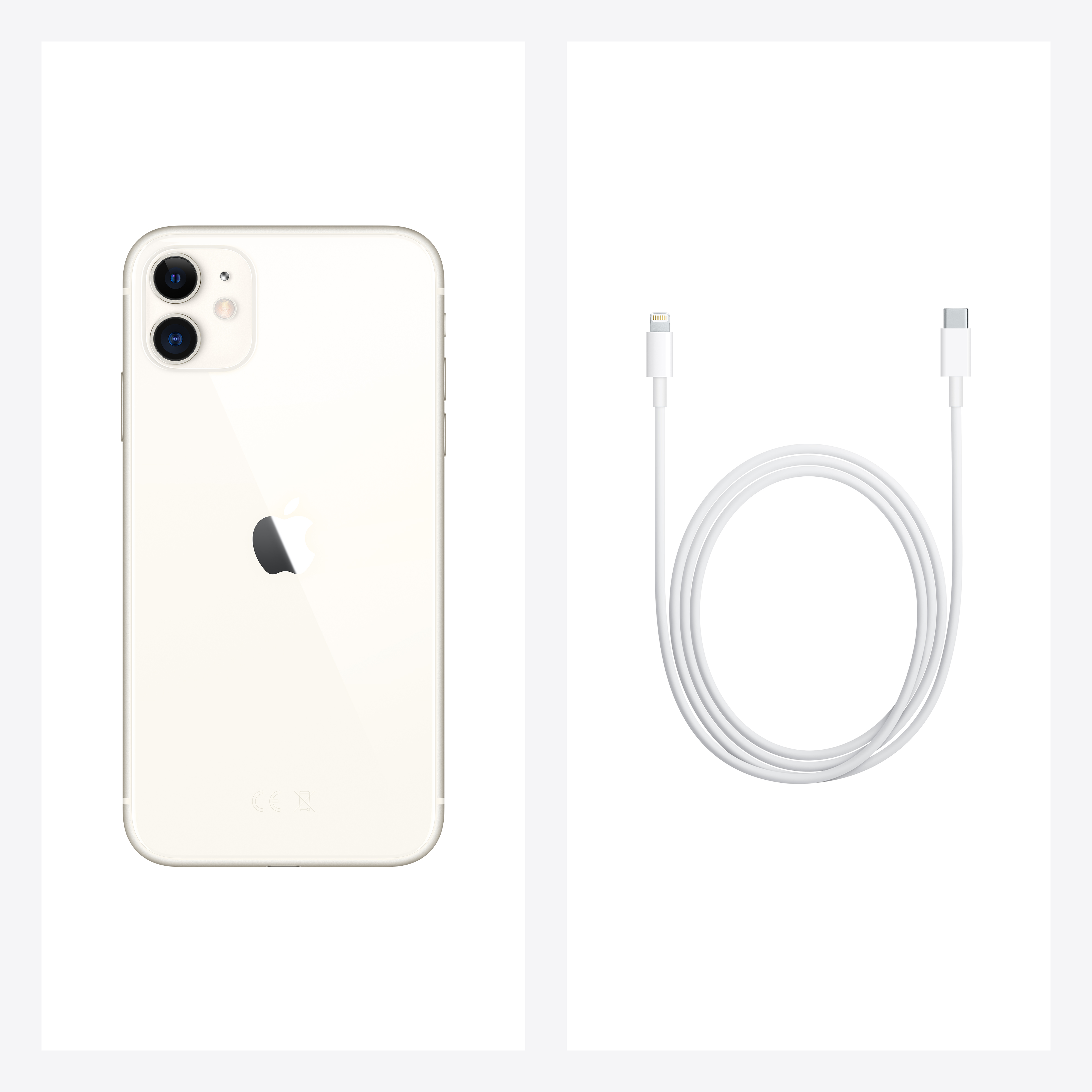Apple iPhone 11, Blanco, 256 GB, 4 GB RAM, 6.1" Liquid Retina HD, Chip A13 Bionic, iOS