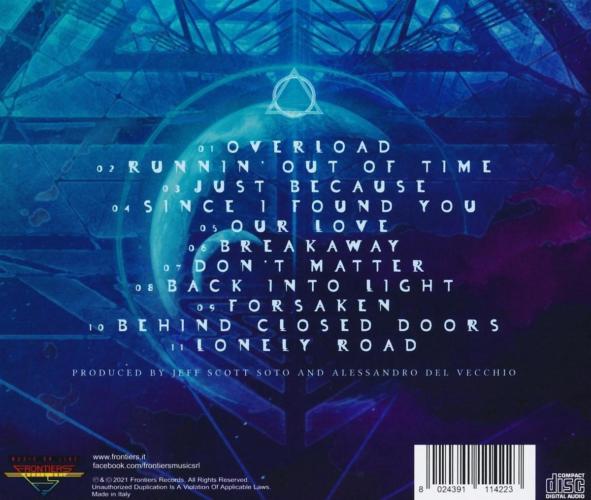 CD-Rückseite mit Titelliste und Albumdetails in Blau und Weiß.