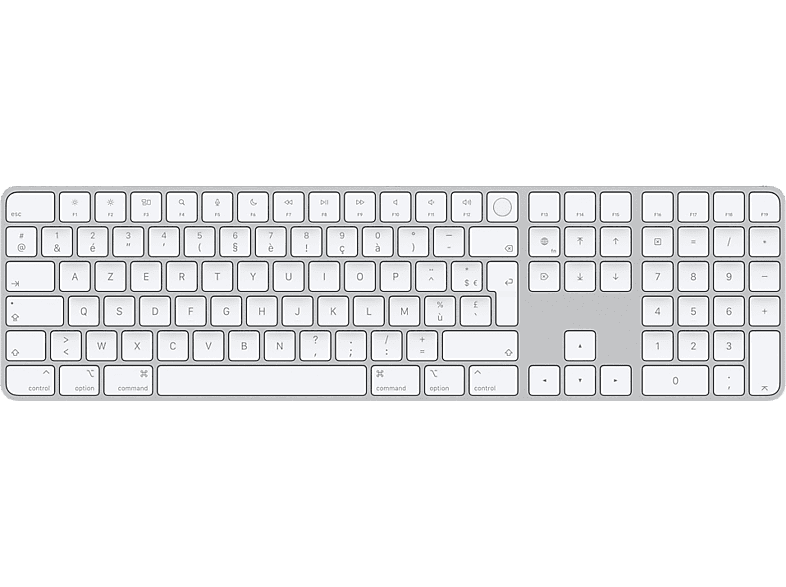 Apple Magic Keyboard Met Touch Id En Numeriek Toetsenblok Azerty Fr (mk2c3f/a)