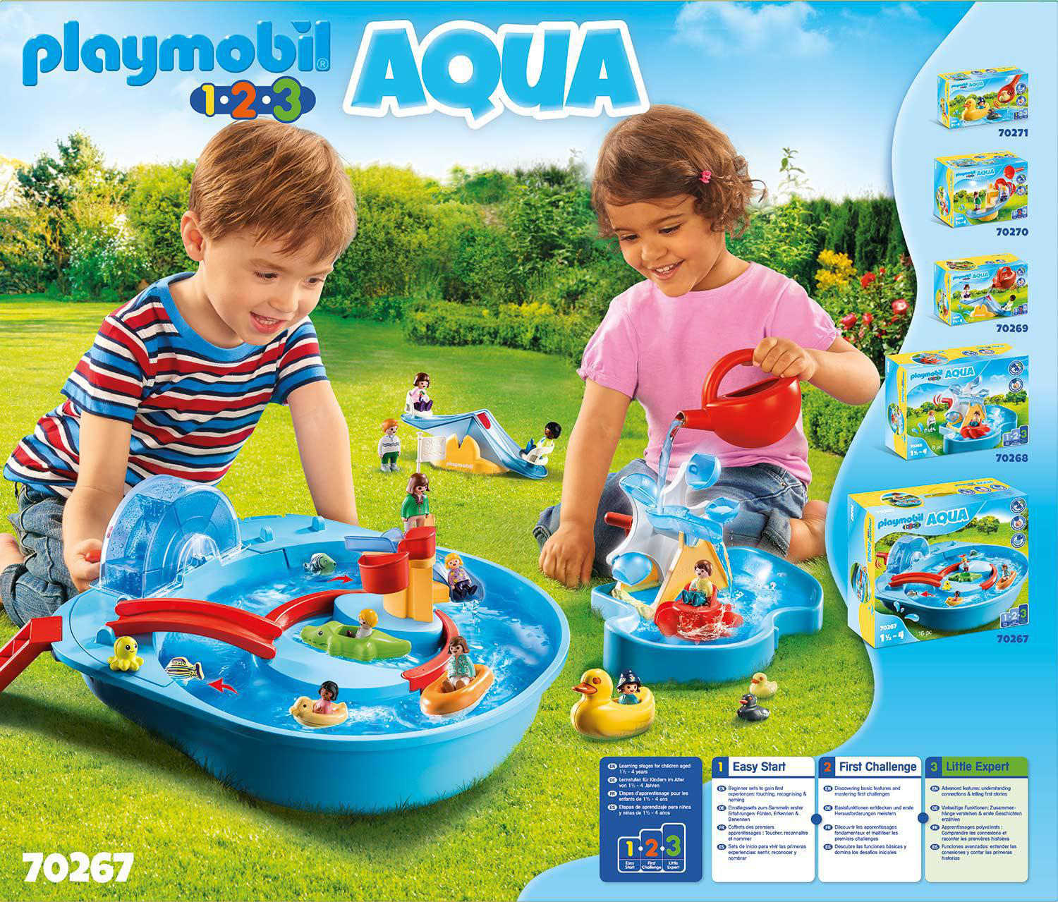 PLAYMOBIL 70267 Fröhliche Wasserbahn Spielset, Mehrfarbig