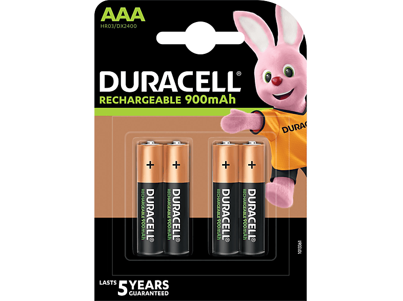 Duracell AAA Recharge Ultra AAA Batterien 850 mAh, 4er Pack; Wiederaufladbare Batterie