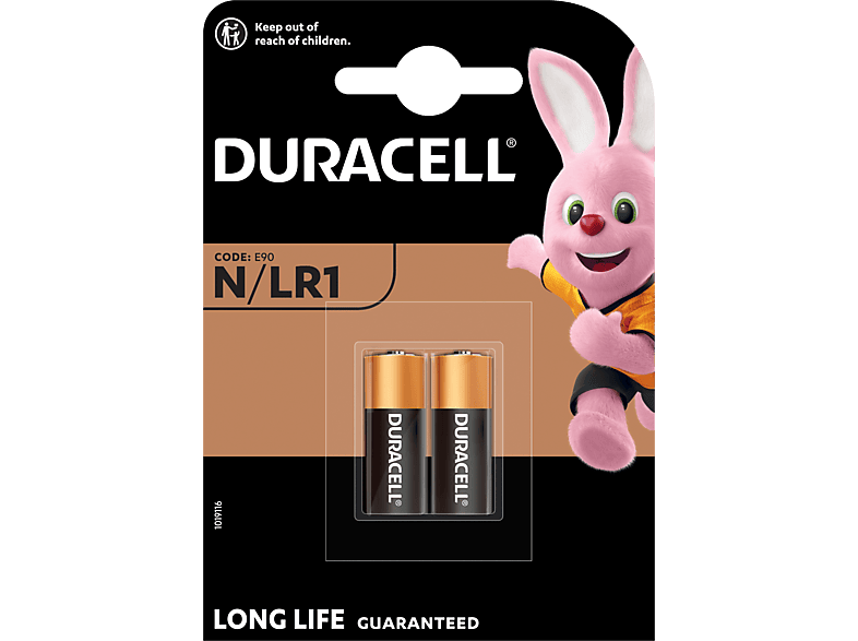 Duracell N Alkaline Batterie, 2er Pack (MN9100/LR1)