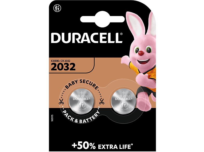 DURACELL 2032 Lithium Knopfbatterie, 2er Pack (DL2032/CR2032) online ...