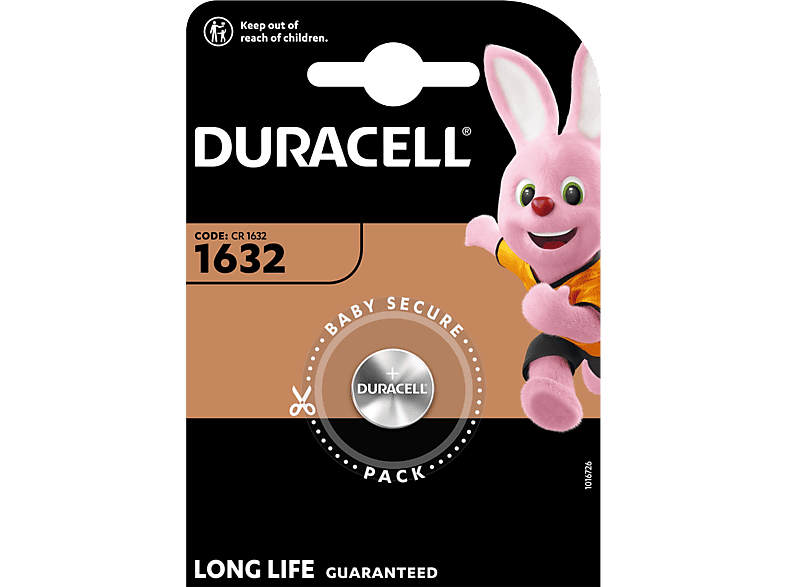 Duracell 1632 Lithium Knopfzellenbatterie
