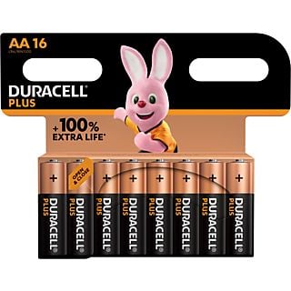 DURACELL Plus AA Batterie, 16er Promo Pack