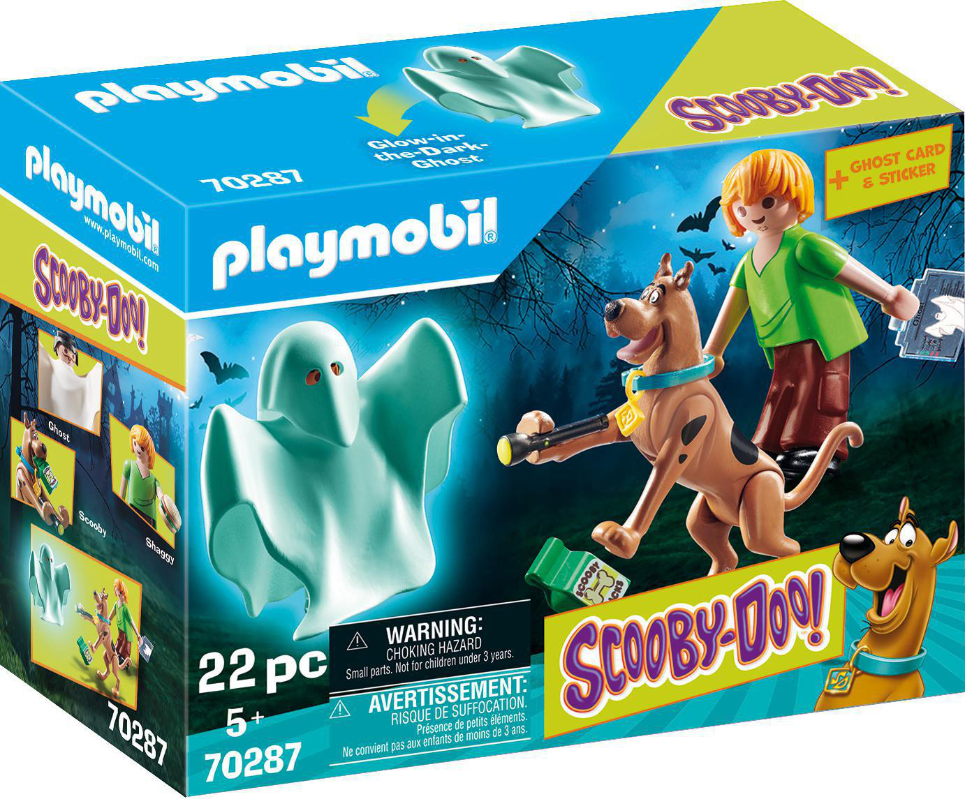 PLAYMOBIL 70287 SCOOBY-DOO! Scooby & Geist mit Spielset, Shaggy Mehrfarbig
