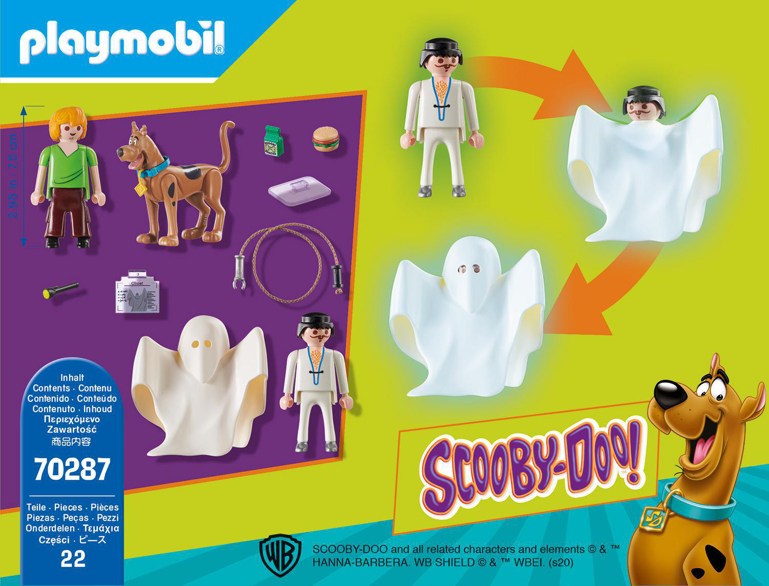 PLAYMOBIL 70287 SCOOBY-DOO! Spielset, mit Mehrfarbig Geist Scooby & Shaggy