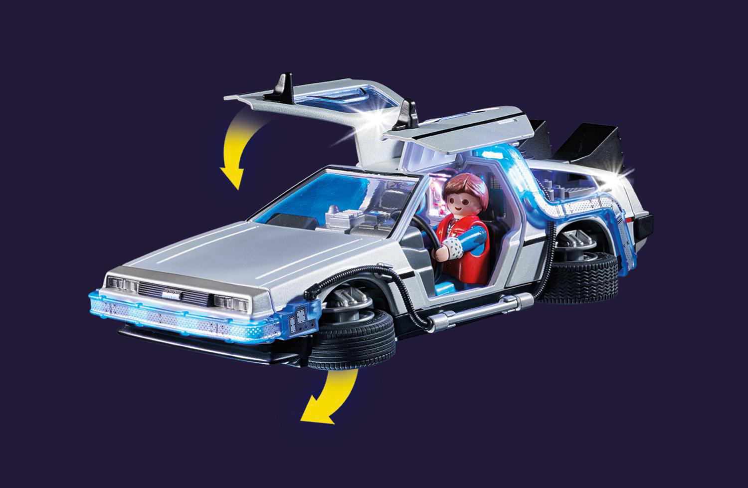 PLAYMOBIL 70317 Back to the Future DeLorean Spielset, Mehrfarbig