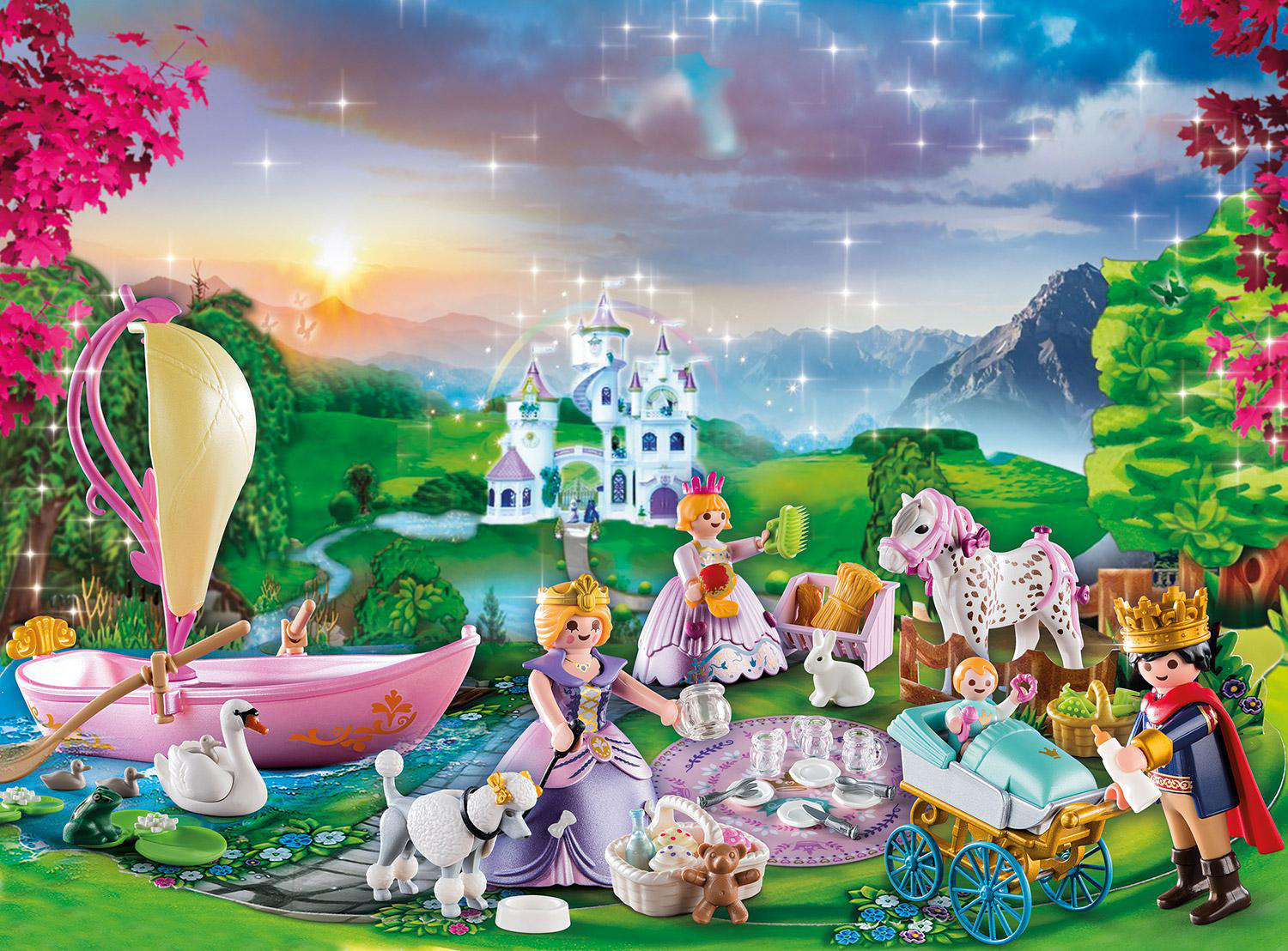 PLAYMOBIL 70323 Königliches Picknick im Park Adventskalender, Mehrfarbig