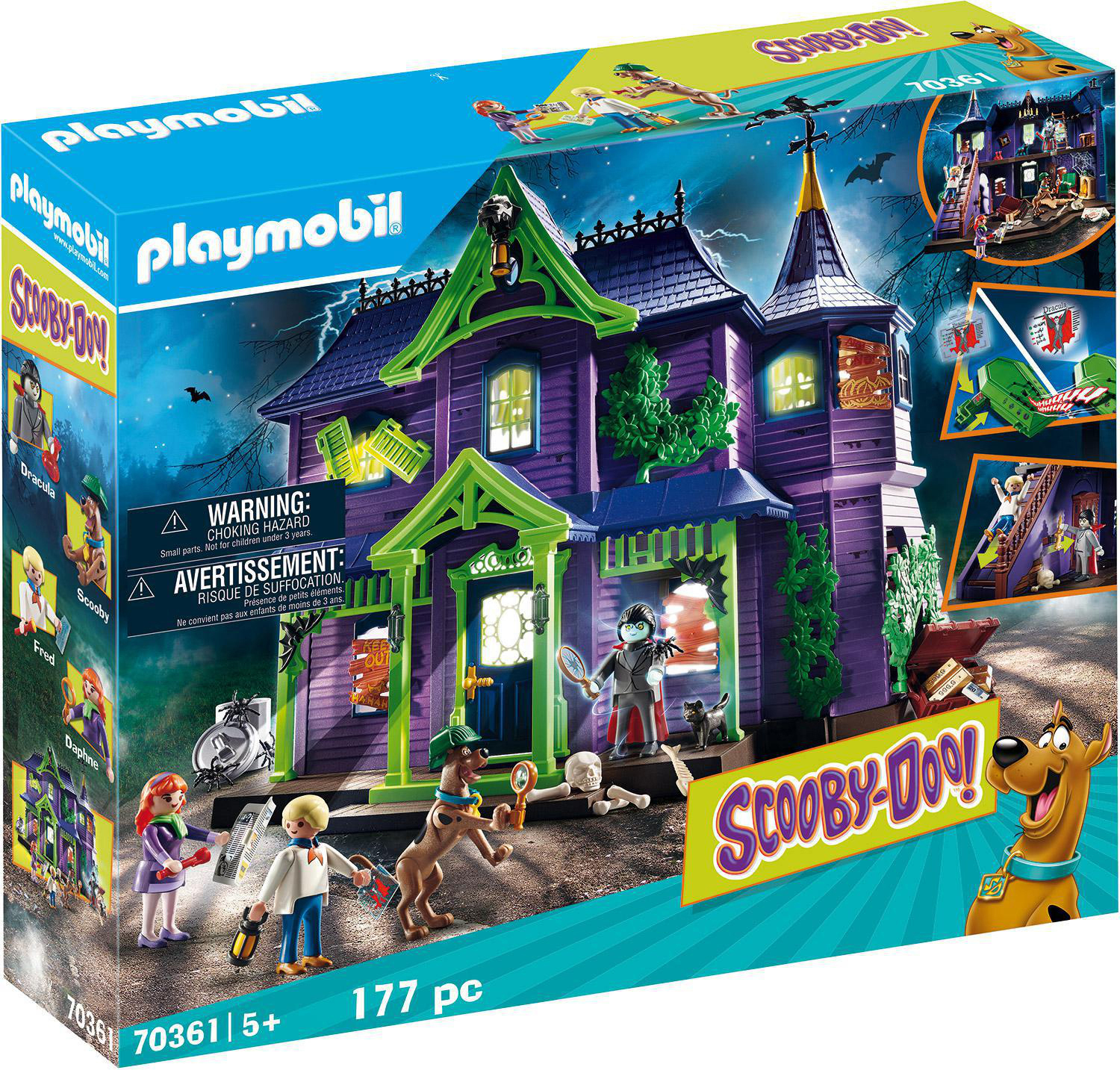 PLAYMOBIL 70361 SCOOBY-DOO! Abenteuer im Geisterhaus Spielset, Mehrfarbig
