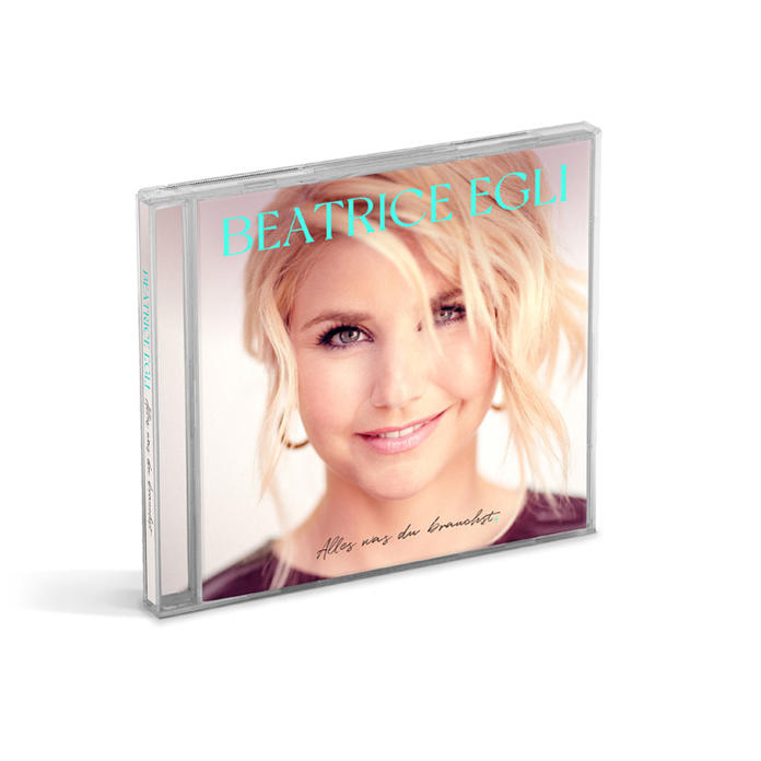 CD-Hülle mit Beatrice Egli auf dem Cover. Text auf der Hülle: 'Alles was du brauchst'.