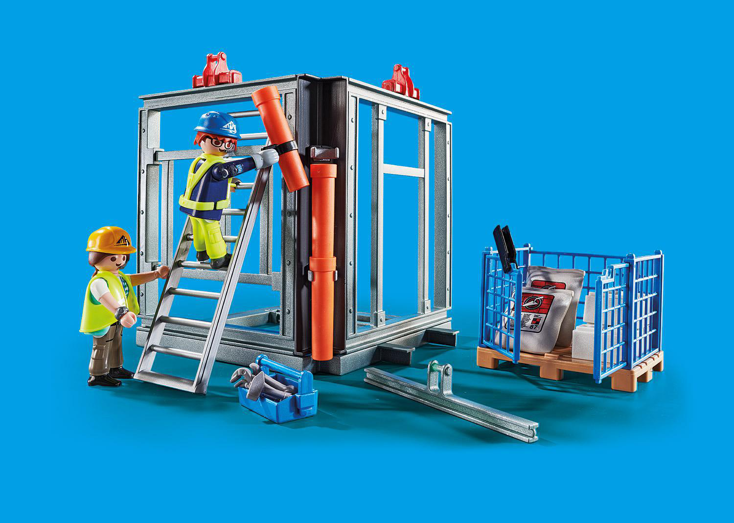 PLAYMOBIL 70441 RC-Baukran mit Bauteil Spielset, Mehrfarbig