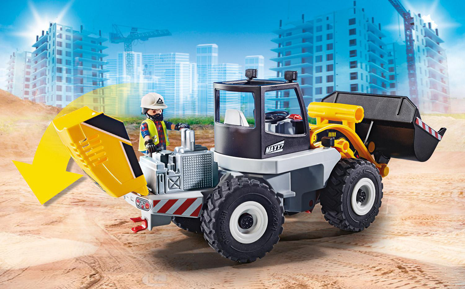 PLAYMOBIL 70445 Radlader Spielset, Mehrfarbig