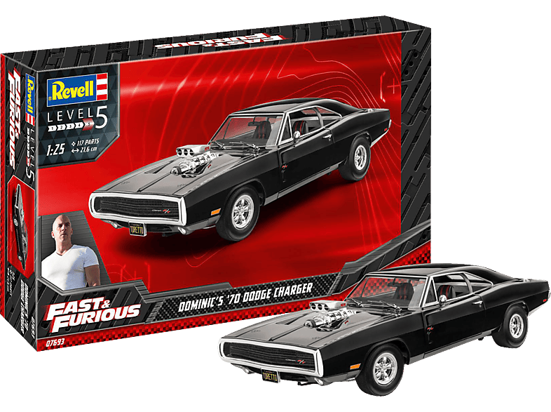 REVELL 67693 Model Dodge 1970 - Furious Set Charger Modellbausatz, Mehrfarbig Fast Dominics 