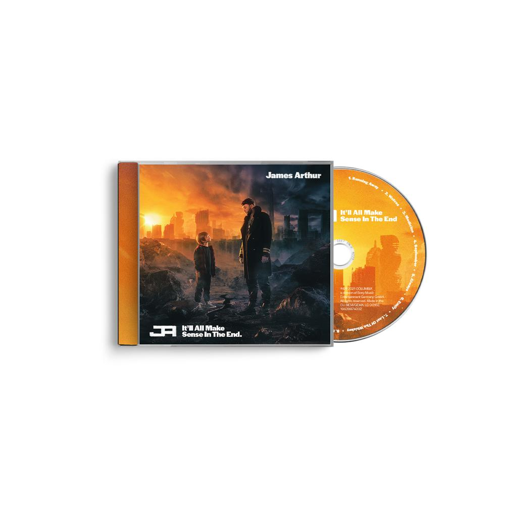 Pochette de CD avec James Arthur, album 'It'll All Make Sense in the End'.
