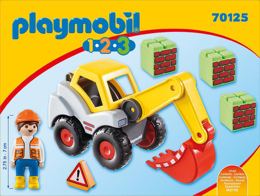 PLAYMOBIL 70125 Schaufelbagger Spielset, Mehrfarbig