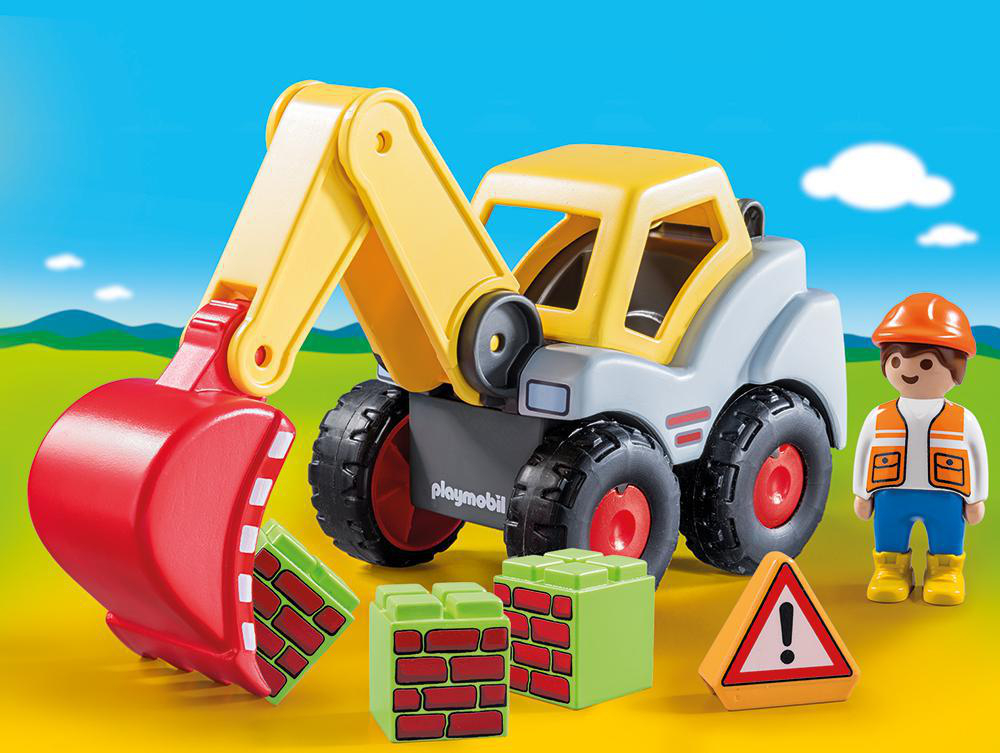 PLAYMOBIL 70125 Schaufelbagger Spielset, Mehrfarbig