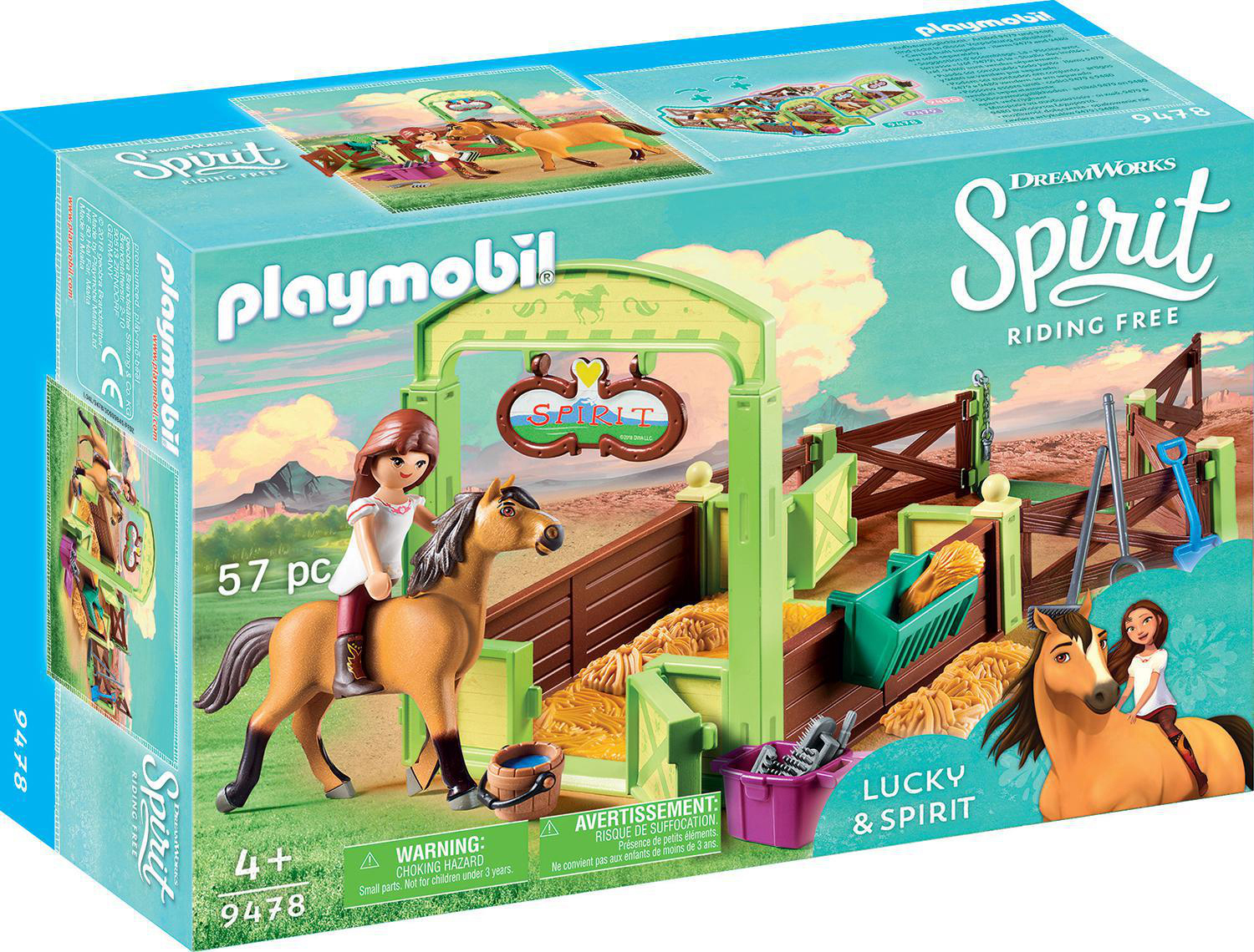 PLAYMOBIL 9478 Pferdebox "Lucky & Spirit" Spielset, Mehrfarbig