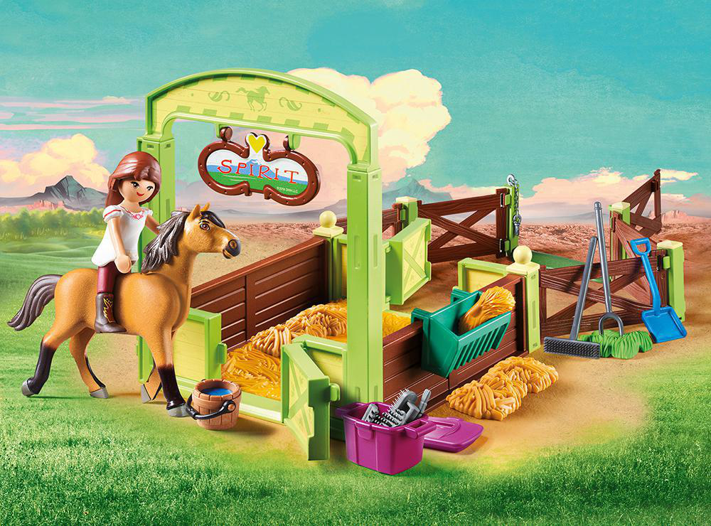 PLAYMOBIL 9478 Pferdebox "Lucky & Spirit" Spielset, Mehrfarbig