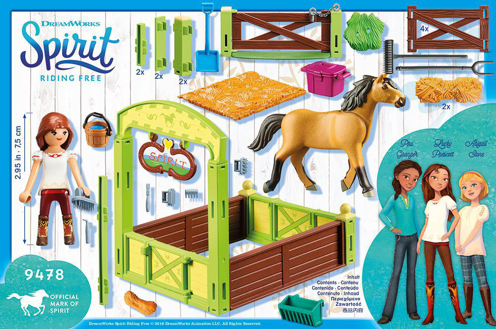 PLAYMOBIL 9478 Pferdebox "Lucky & Spirit" Spielset, Mehrfarbig
