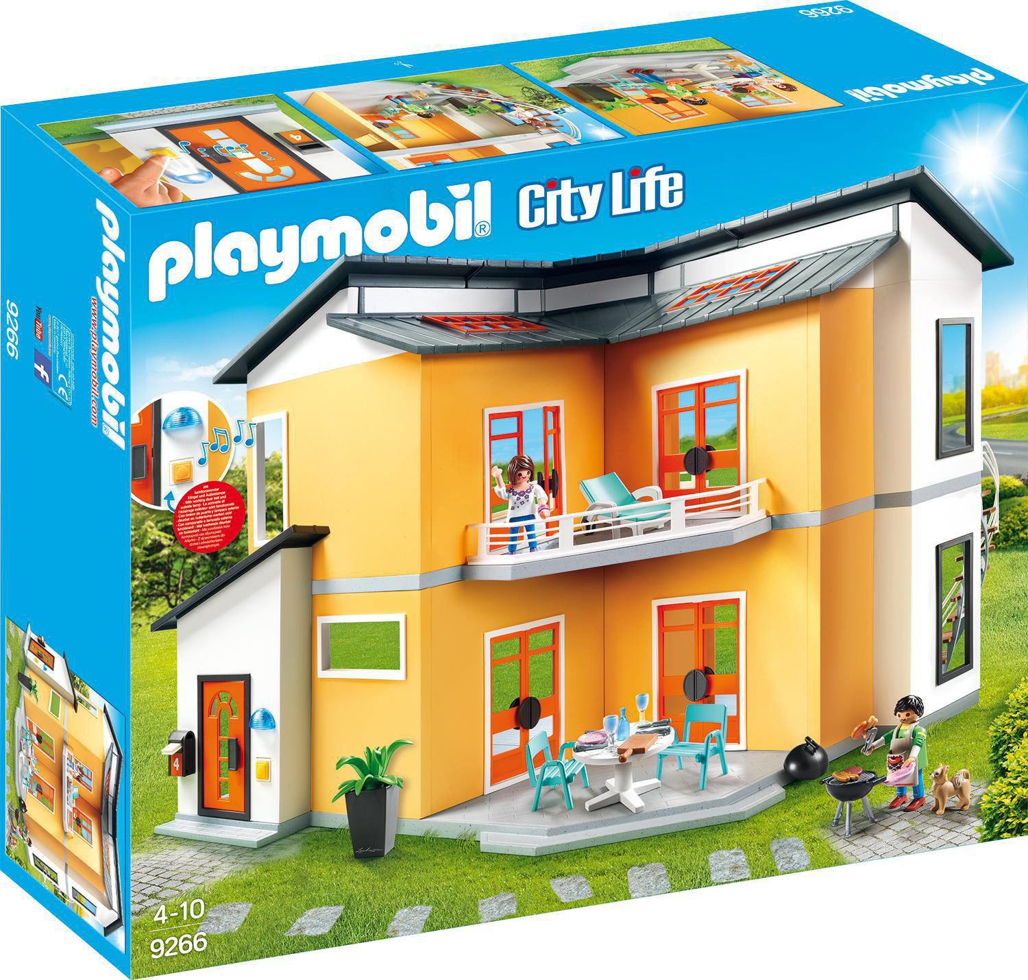 Spielset, Mehrfarbig PLAYMOBIL Modernes 9266 Wohnhaus
