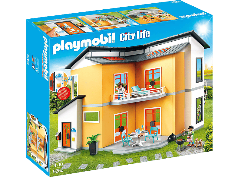 PLAYMOBIL 9266 Modernes Wohnhaus Spielset, Mehrfarbig