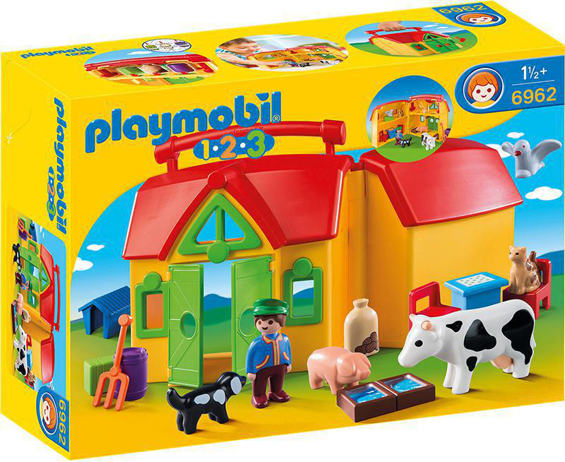 PLAYMOBIL 6962 Mein Mitnehm-Bauernhof Spielset, Mehrfarbig