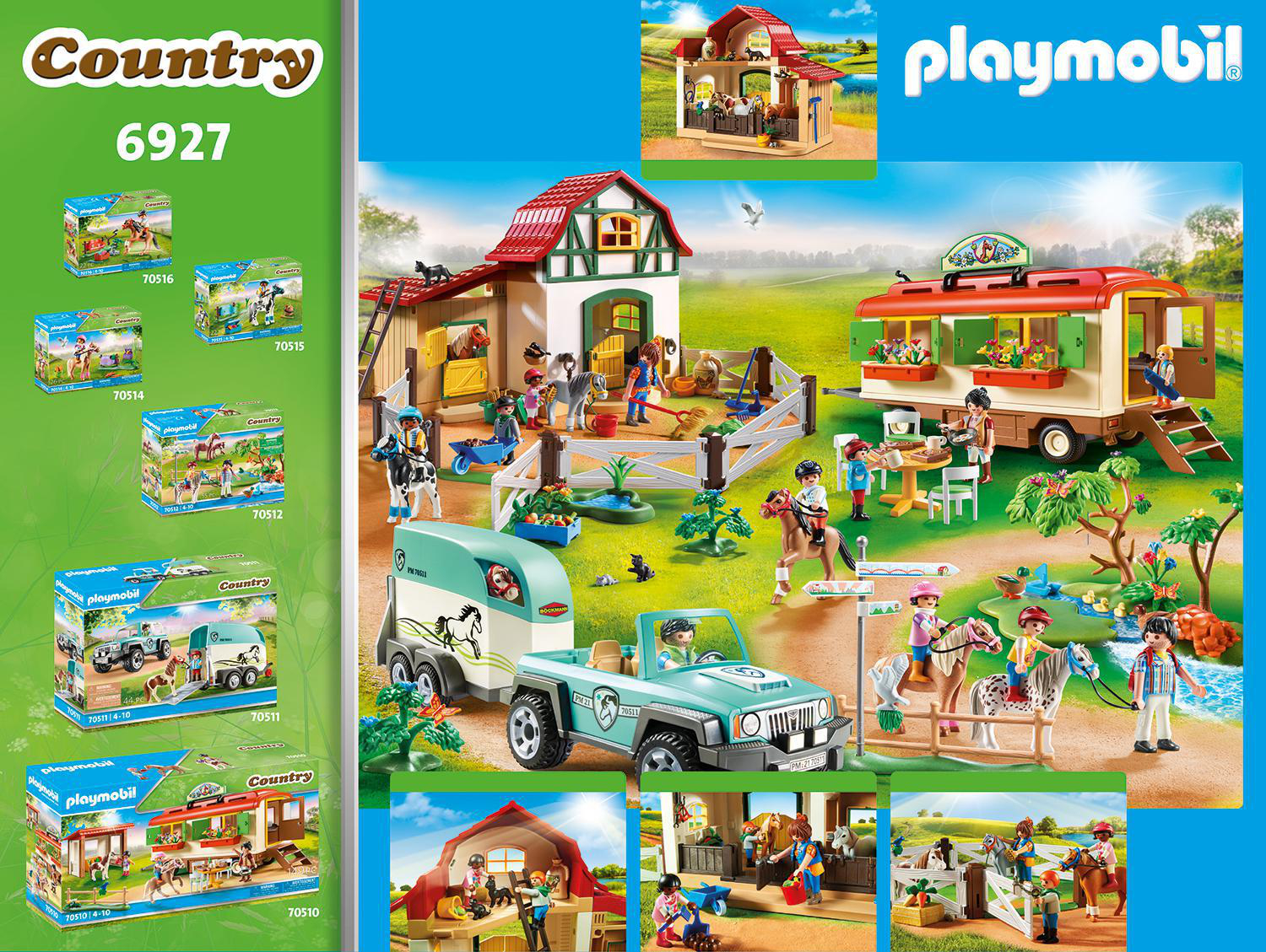 PLAYMOBIL 6927 Ponyhof Spielset, Mehrfarbig