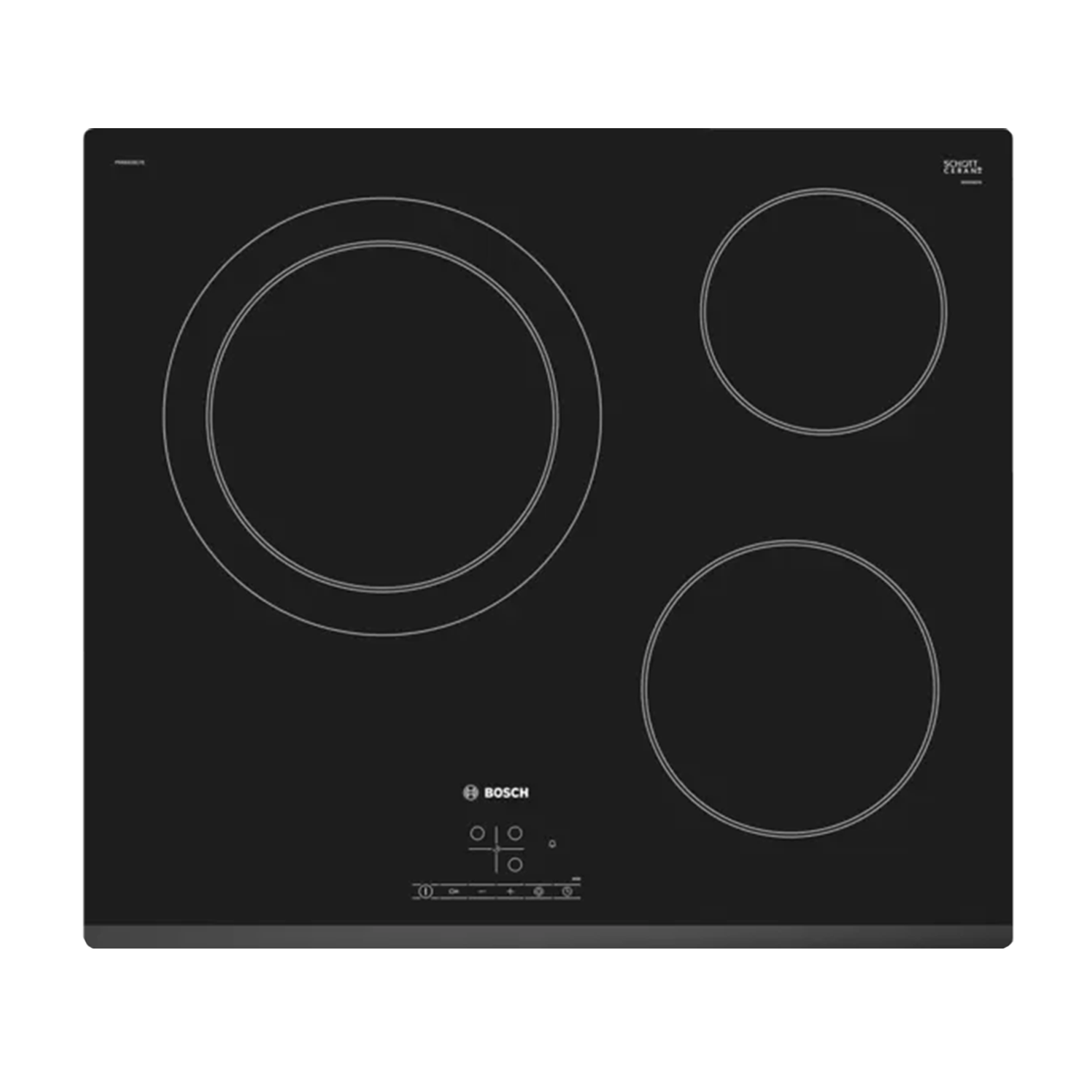 Encimera - Bosch PKK631B18E, Vitrocerámica, Eléctrica, 3 zonas