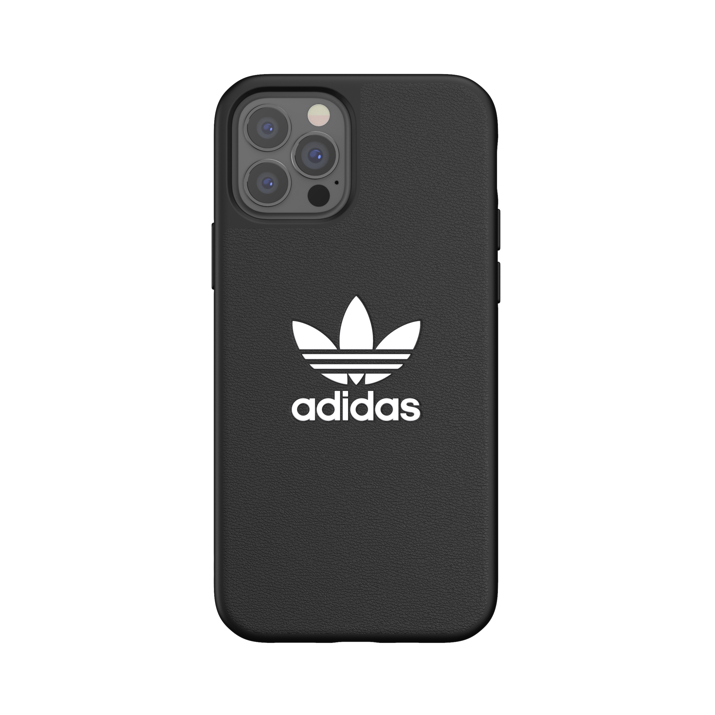ADIDAS ORIGINALS geformtes Basic Cover 42215, Backcover, Apple, iPhone 12, iPhone 12 Pro, Schwarz / Weiß