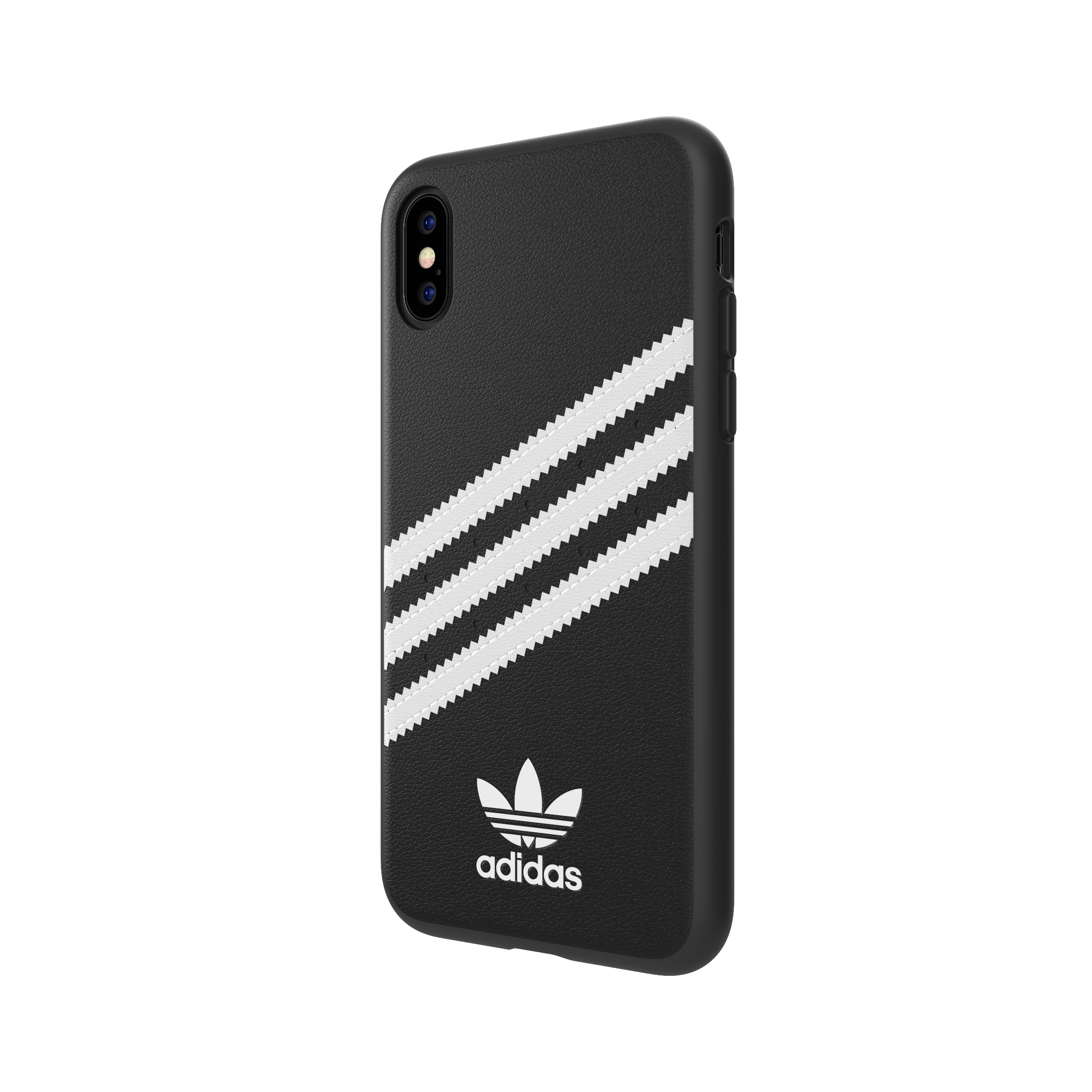 ADIDAS ORIGINALS geformtes Basic Cover 31597, Backcover, Apple, iPhone X, iPhone XS, Schwarz / Weiß
