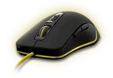 Ratón gaming - ISY IGM-1000, 1600 ppp, Por cable, USB, LED, Negro/Amarillo