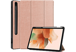 CELLECT Samsung S7Lite T730/T735 tablet tok tolltartóval, rosegold