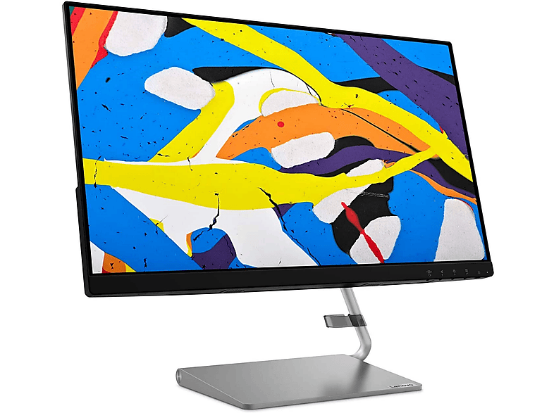 REACONDICIONADO Seminuevo(*) Monitor - Lenovo Q24I-1L, 23.8" FHD, 4 ms, 75 Hz, NTSC 72 %, 1000:1, AMD FreeSync™, 2 altavoces, Plata