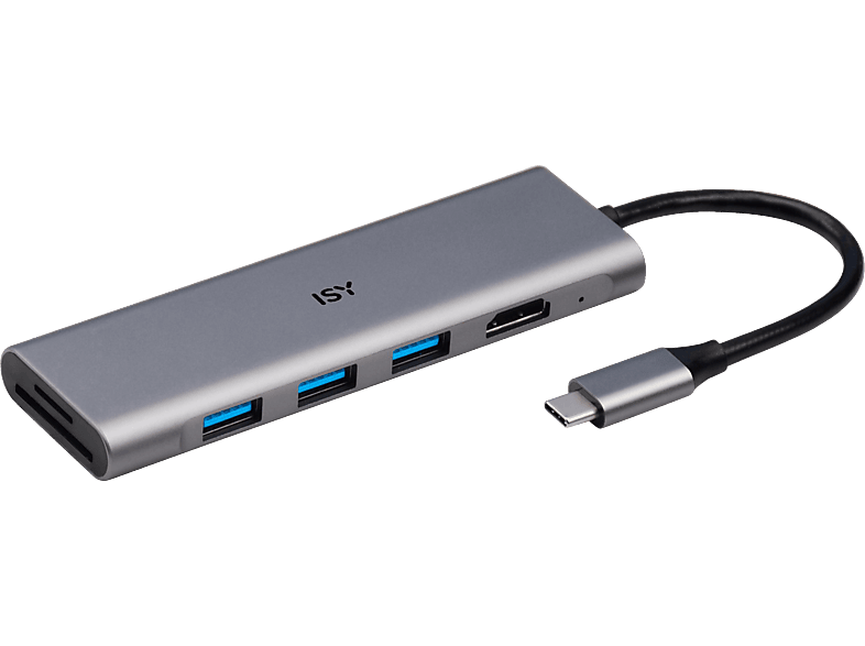 ISY IAD-1027 USB-C Adapter, Silber