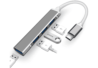 DAYTONA C-809 Type-C to 4* USB 3.0 Çevirici Adaptör Gri