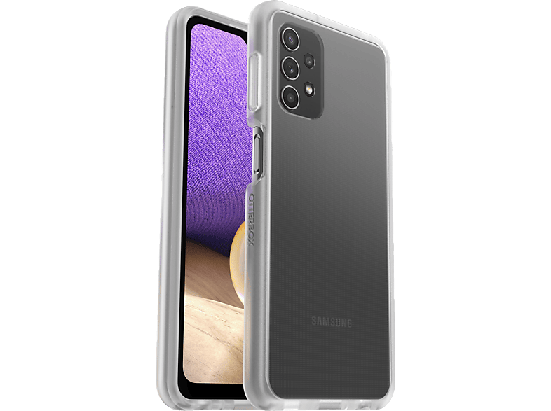 OTTERBOX React Series + 5G, Samsung, A32 Glass, Transparent Trusted Backcover, Galaxy