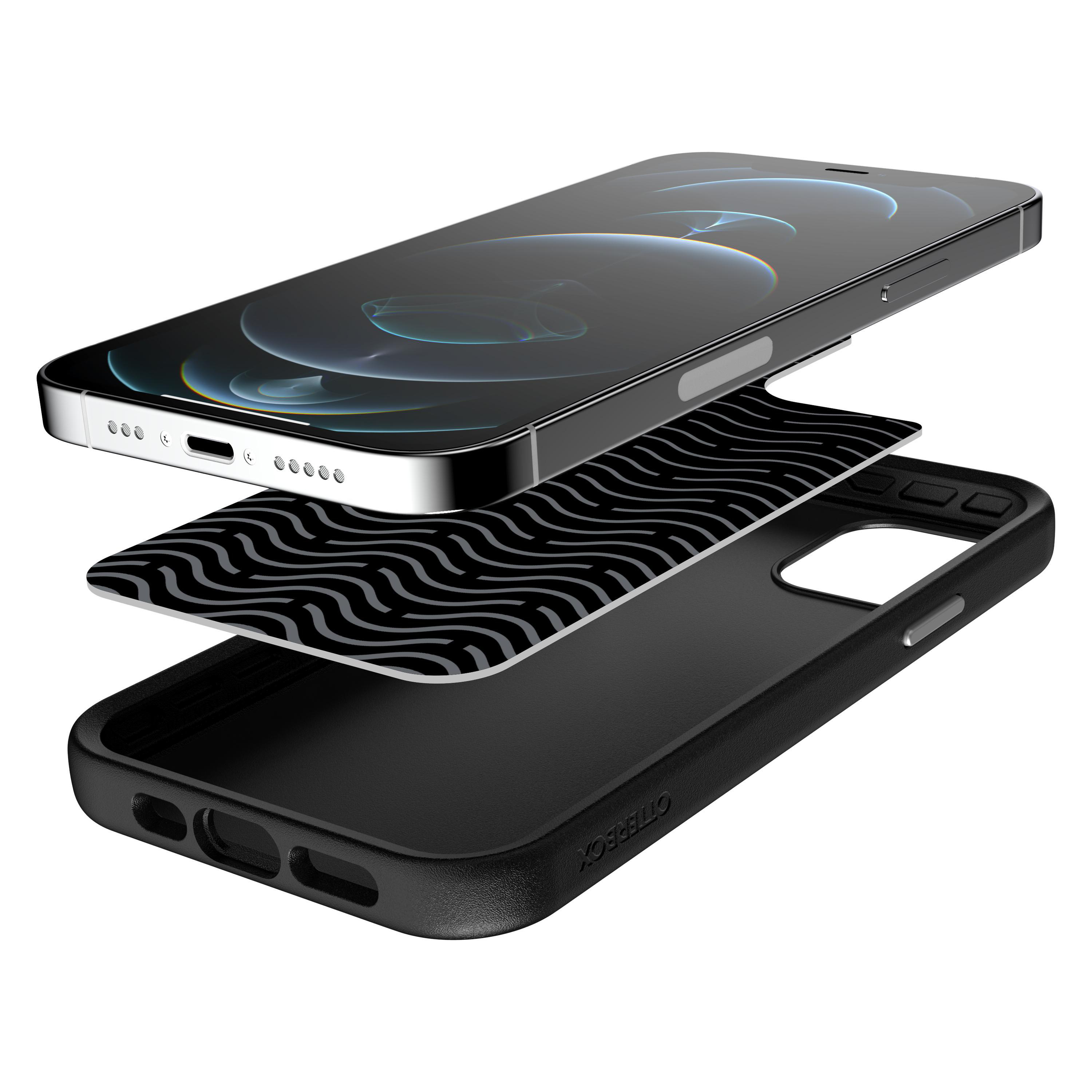 OTTERBOX Easy Grip, Backcover, Apple, iPhone 12, iPhone 12 Pro, Schwarz