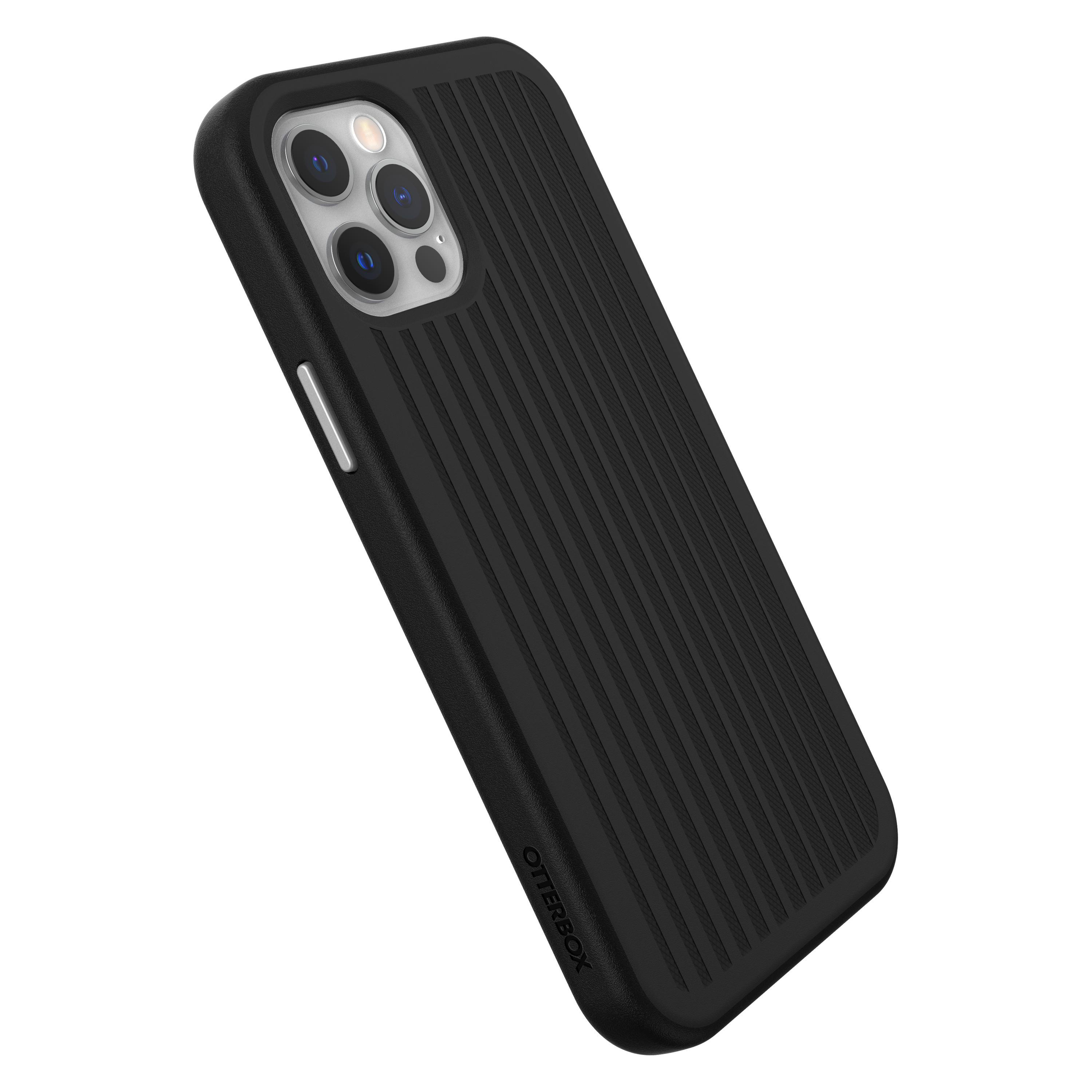 OTTERBOX Easy Grip, Backcover, Pro, Apple, 12, iPhone 12 iPhone Schwarz