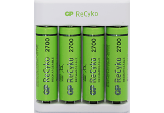 GP Recyko E411 USB Aa-Aaa Şarj Cihazı Gp Recyko 2700 Serisi Aa Kalem Pil 4'lü_0