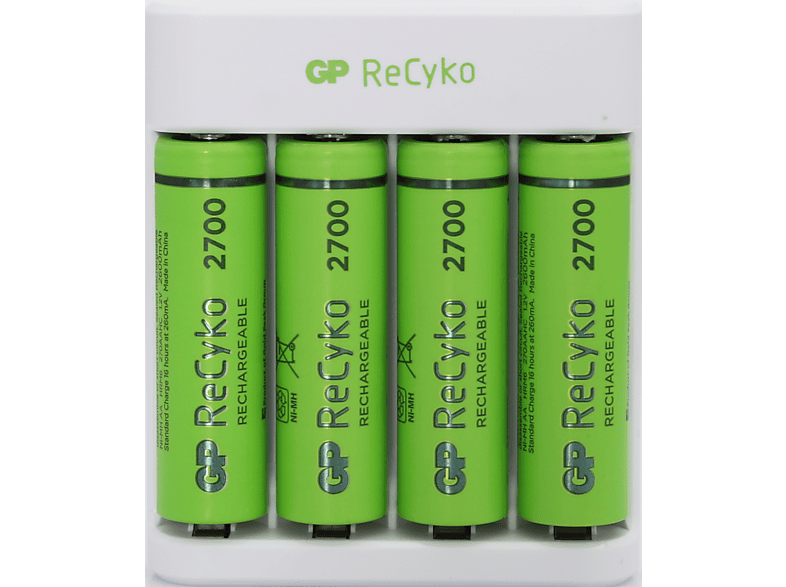 GP Recyko E411 USB Aa-Aaa Şarj Cihazı Gp Recyko 2700 Serisi Aa Kalem Pil 4'lü_0