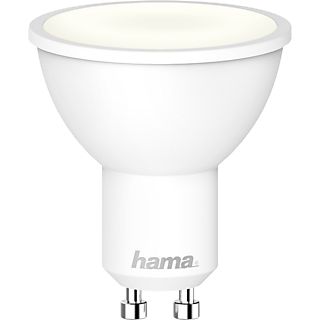 Bombilla inteligente - Hama GU10, WiFi, sin concentrador, 5,5W, compatible con Alexa y Google Assistant
