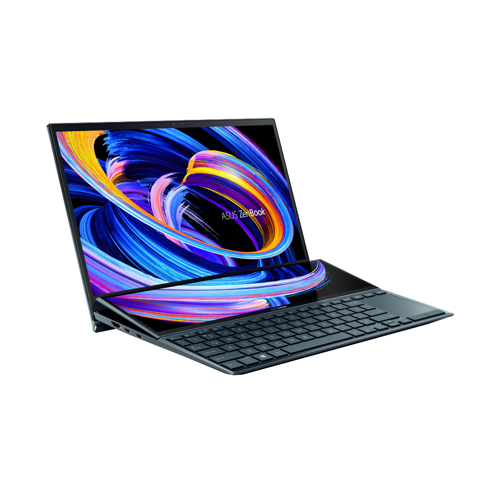 ASUS Zenbook Duo 14 Display, (64 Celestial 16 Intel®, mit Zoll 512 Iris® (UX482EA-HY054T) RAM, Intel® Bit) Windows Evo™, GB (Evo) Prozessor, GB Notebook, 14 Blue SSD, Intel® i7-1165G7 10 Xe, Home