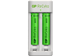 GP Recyko E211 USB Aa-Aaa Şarj Cihazı Gp Recyko 800 Mah Aaa Ince Pil 2'li