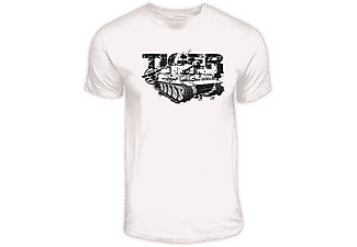 Tankfan - 001 Tiger, fehér - L - férfi póló