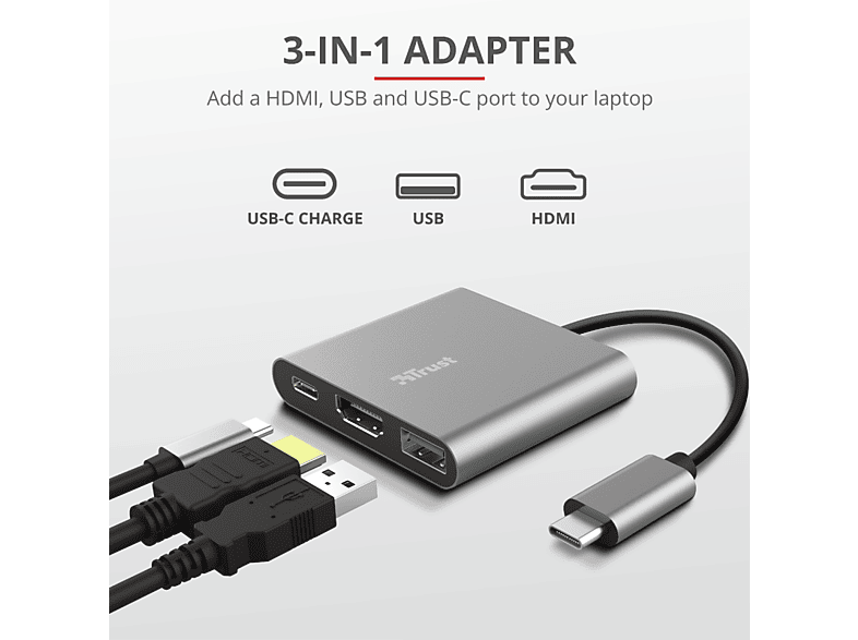 TRUST 23772 DALYX 3-IN-1 USB-C Adaptörü_2