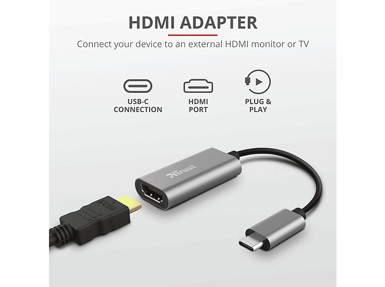 TRUST 23774 DALYX USB-C HDMI Adaptörü_2