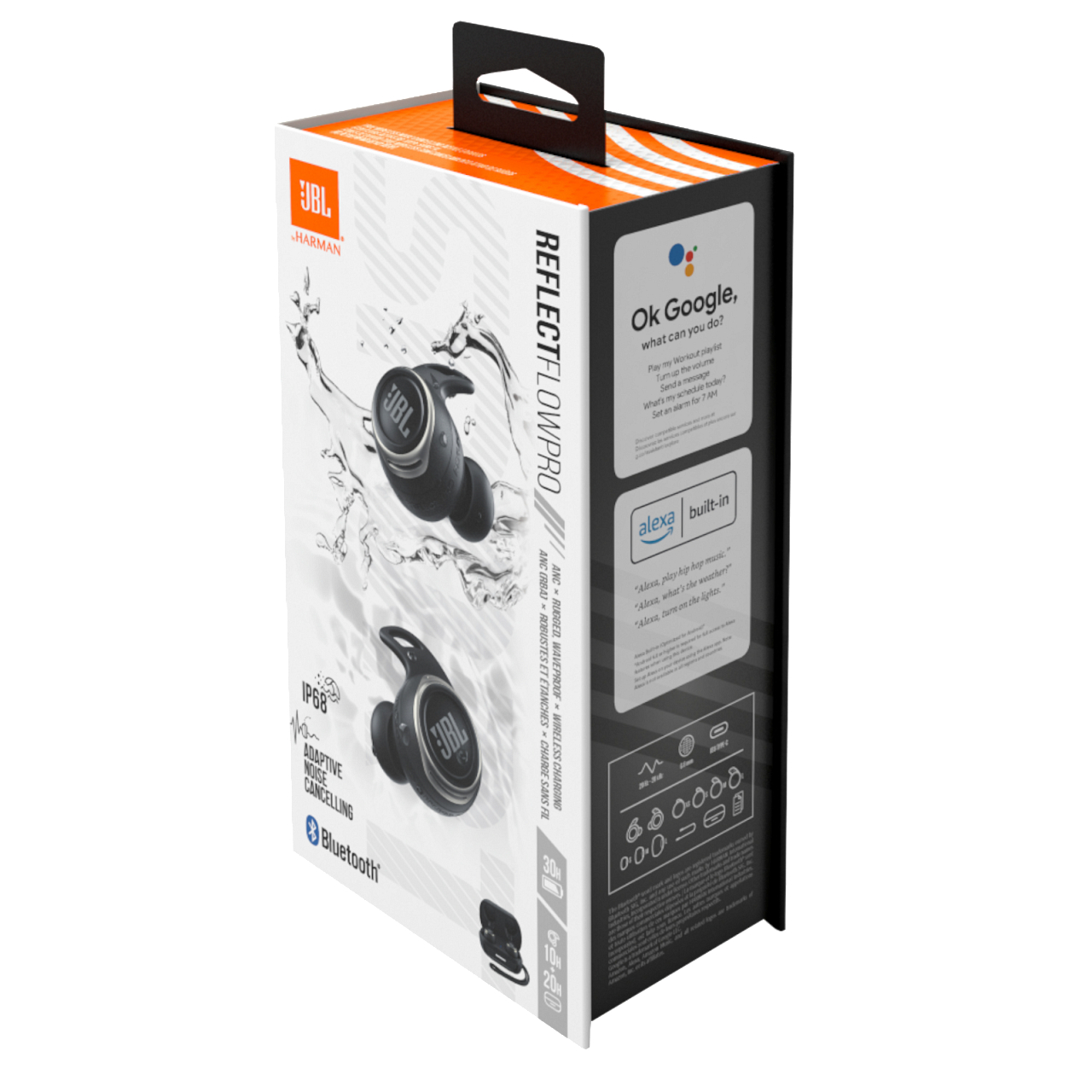 JBL Reflect Flow Pro+, In-ear Kopfhörer Bluetooth Black