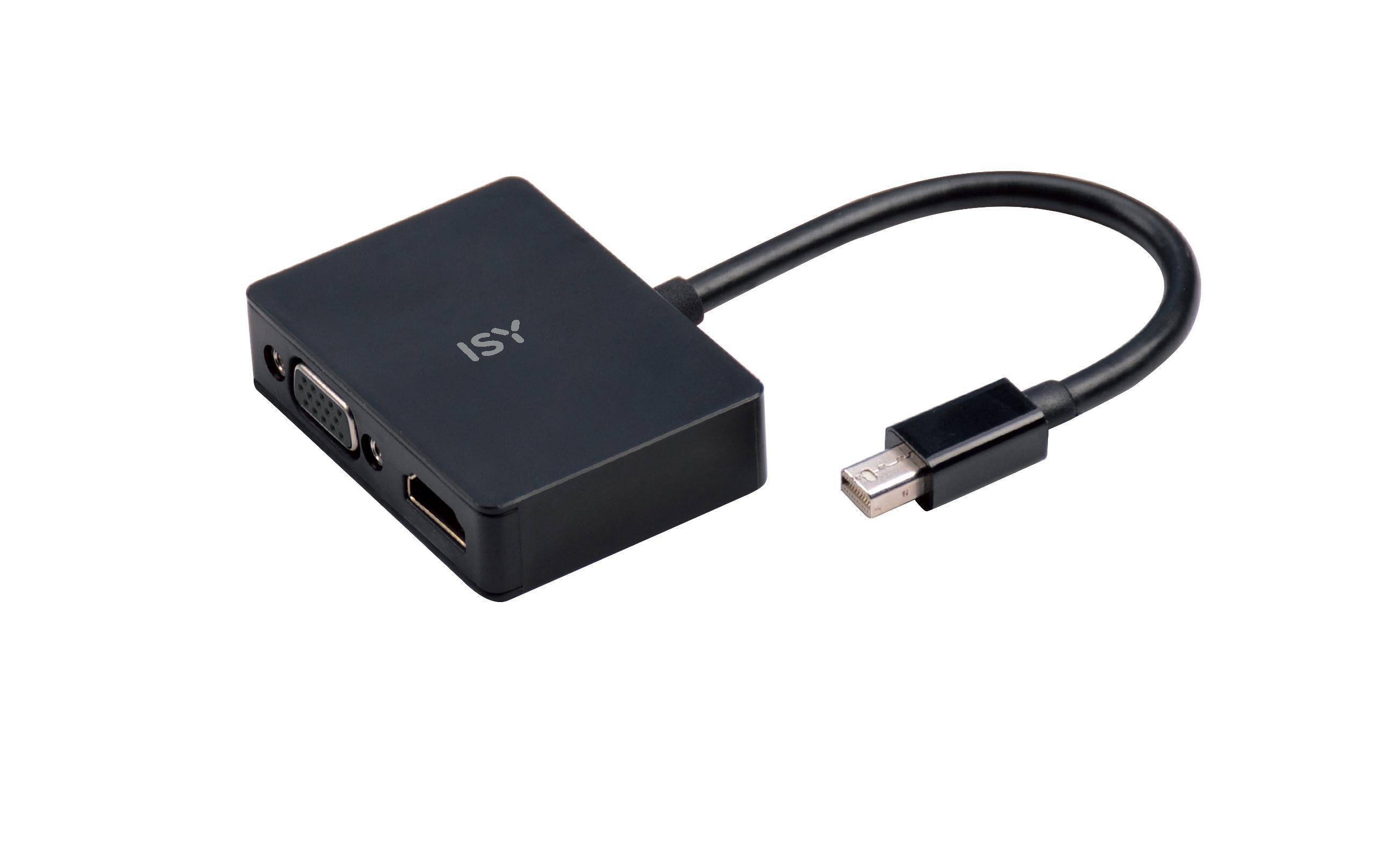 ISY IAD-1011 Adapter, Schwarz Displayport Mini